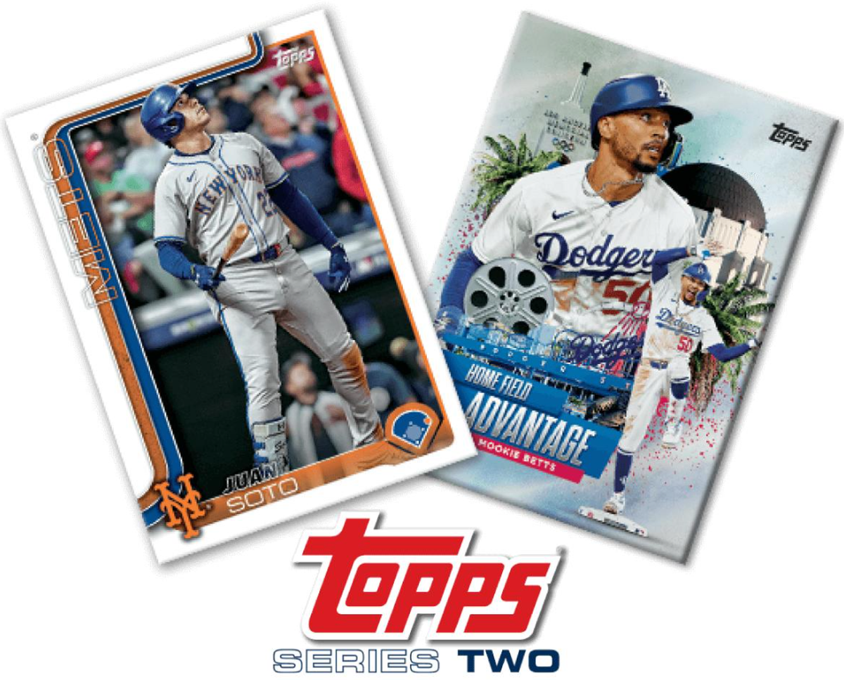  Low-numbered Topps Series 2 flagship parallels attract sustained collector demand despite larger overall flagship print runs. Credit: Topps