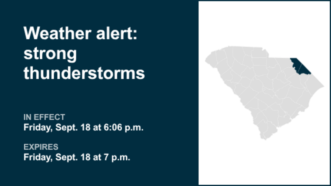 UPDATE: Prepare for strong thunderstorms in Marlboro and Dillon counties Friday evening 