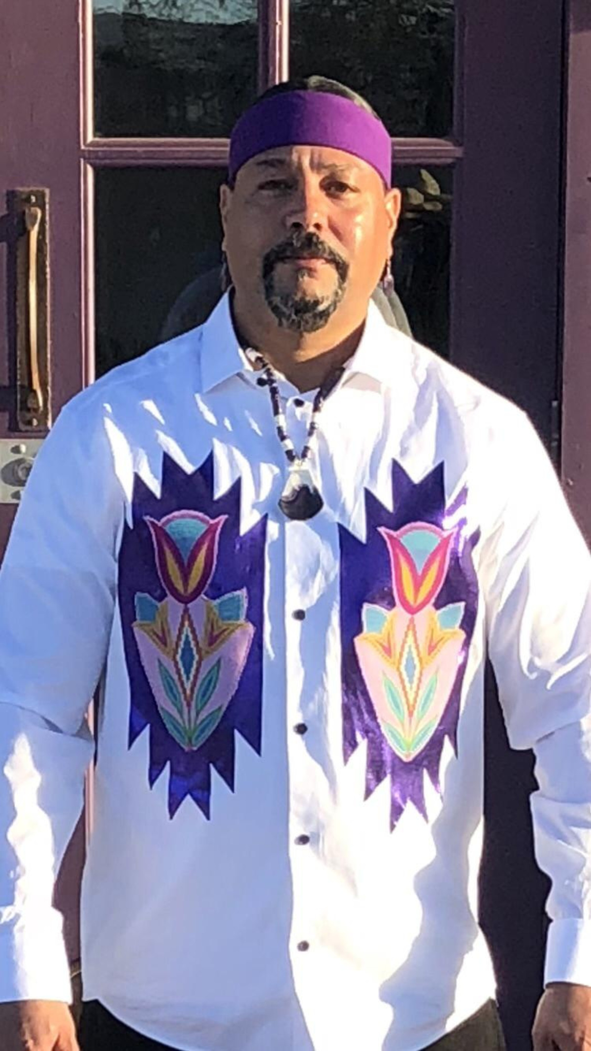 Gordell Wright, a member of the Shinnecock Nation, is an artist who lives in the Gila River Indian Community with his wife.