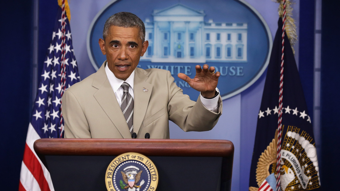 Where is Obama's famous tan suit? There's an effort to track it down.