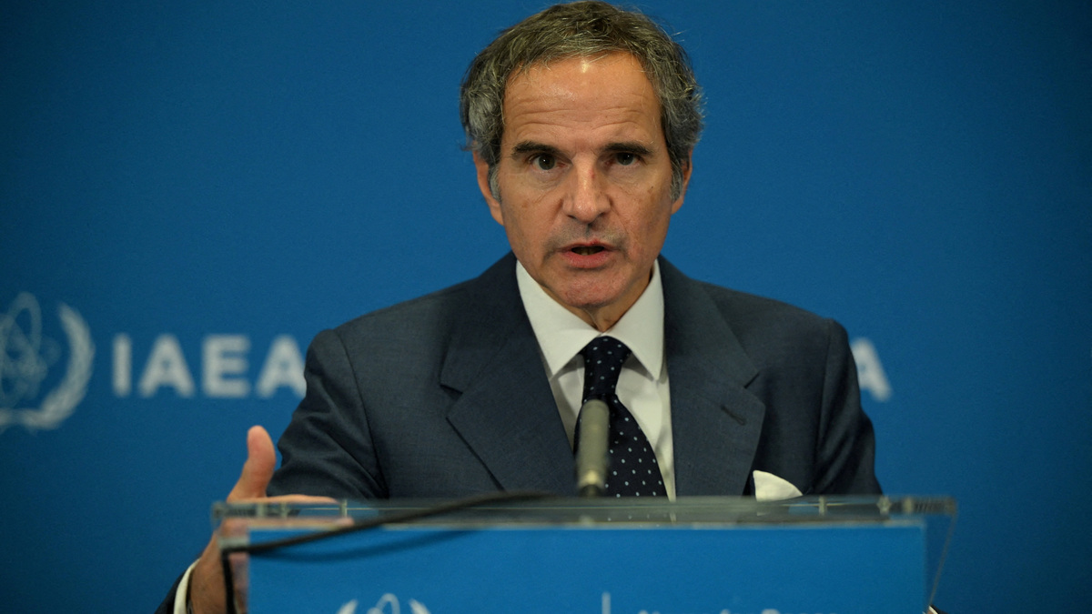 International Atomic Energy Agency (IAEA) Director General Rafael Grossi speaks to the media on the sidelines of a meeting of the IAEA Board of Governors in Vienna, Austria, June 5, 2026. REUTERS/Elisabeth Mandl/File Photo