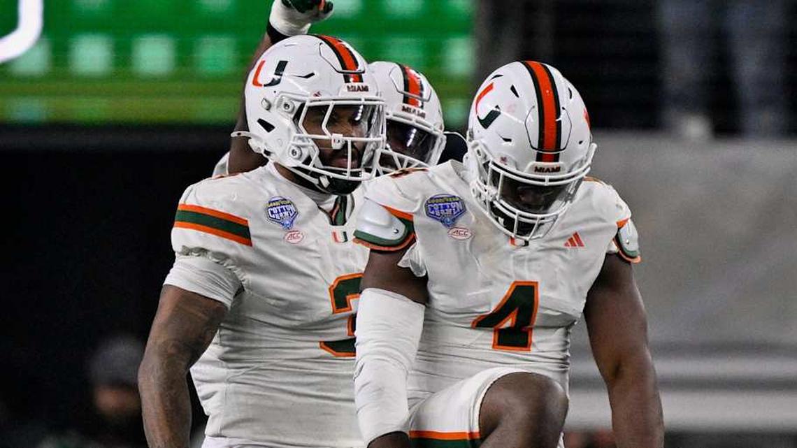  Rueben Bain Jr. and Akheem Mesidor helped lead Miami to a spot in the national championship last season. | Jerome Miron-Imagn Images 