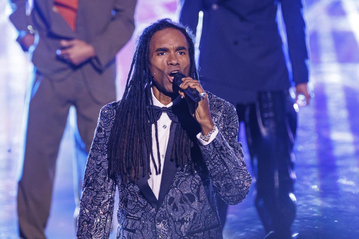  Fab Morvan, French singer and dancer and part of the pop duo Milli Vanilli, sings at the Prinzregententheater in Munich during the Bavarian Film Award ceremony. (AP Images) 