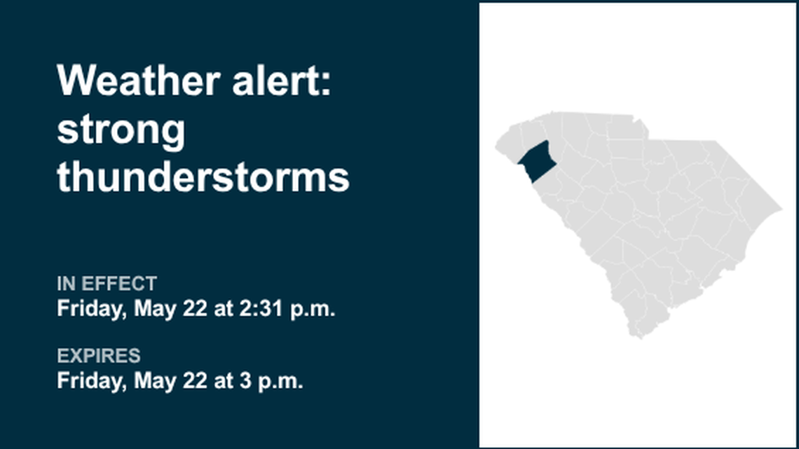 UPDATE: Weather alert for Anderson County Friday afternoon, says the NWS 