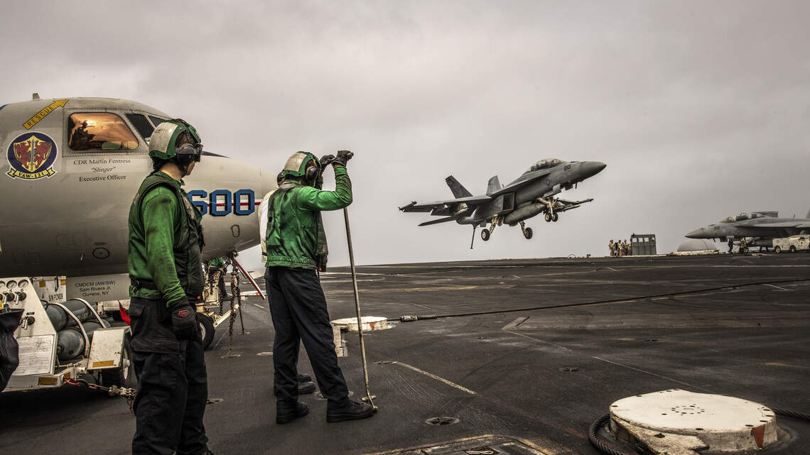 USS Abraham Lincoln and weary crew leave Middle East