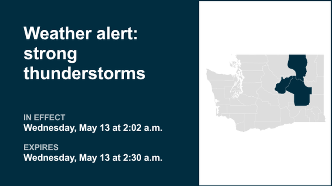 UPDATE: Thunderstorms with marble-sized hail in Okanogan Highlands Wednesday 
