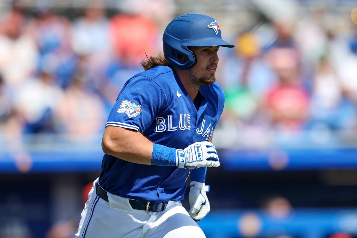  Toronto Blue Jays third baseman Addison Barger (47)  © Nathan Ray Seebeck-Imagn Images