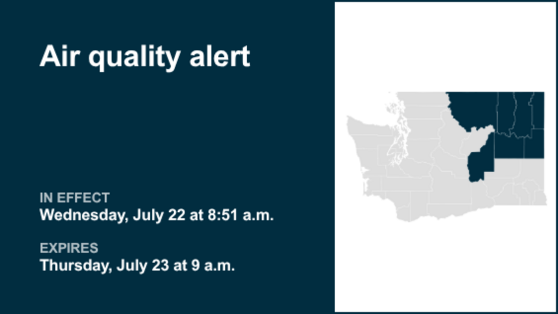 UPDATE: Air quality alert in place for Eastern Washington Friday 