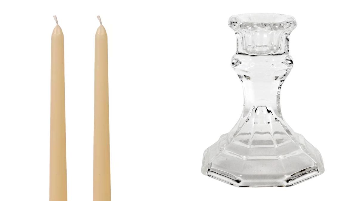 Taper candlesCourtesy of Dollar Tree