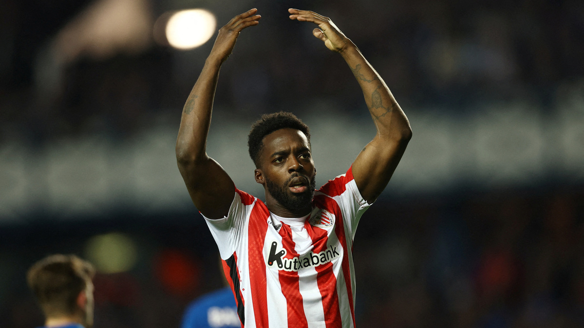 FILE PHOTO: Soccer Football - Europa League - Quarter Final - First Leg - Rangers v Athletic Bilbao - Ibrox, Glasgow, Scotland, Britain - April 10, 2025 Athletic Bilbao's Inaki Williams reacts Action Images via Reuters/Lee Smith/File Photo