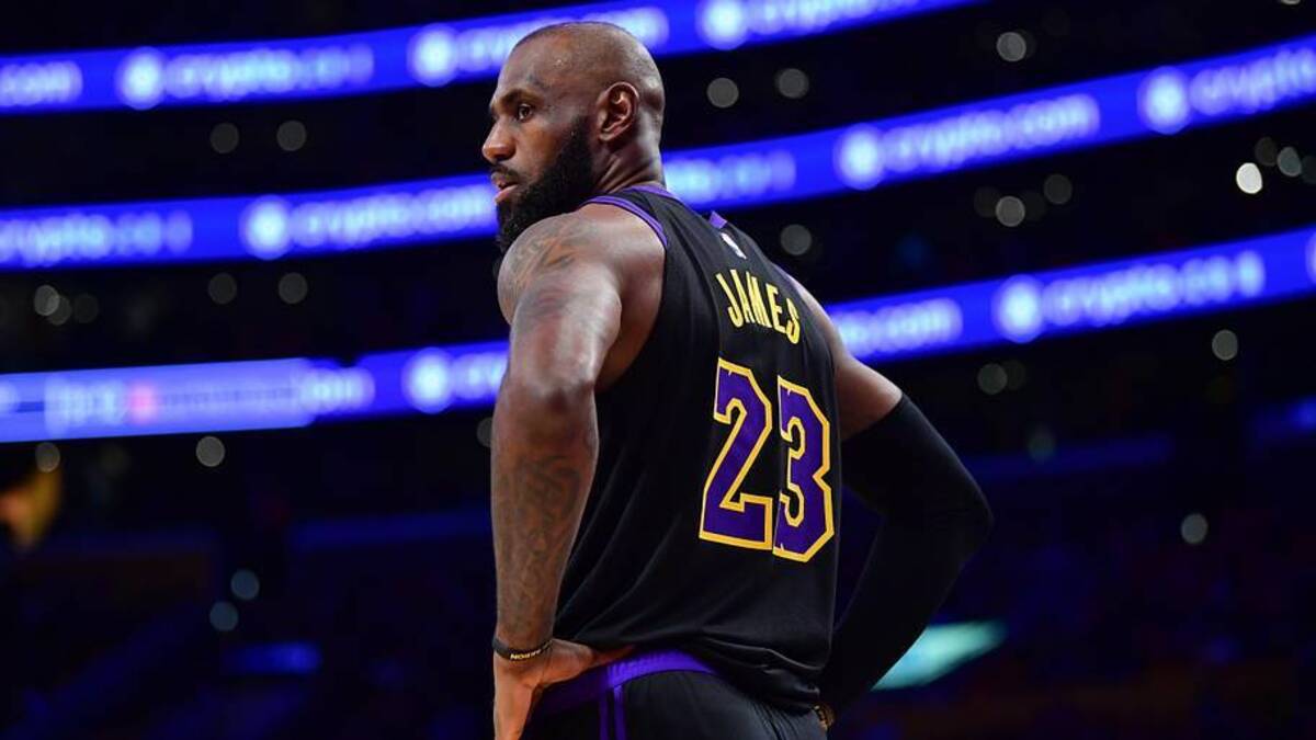  May 11, 2026; Los Angeles, California, USA; Los Angeles Lakers forward LeBron James (23) during the second half in game four of the second round of the 2026 NBA Playoffs at Crypto.com Arena. | Gary A. Vasquez-Imagn Images 