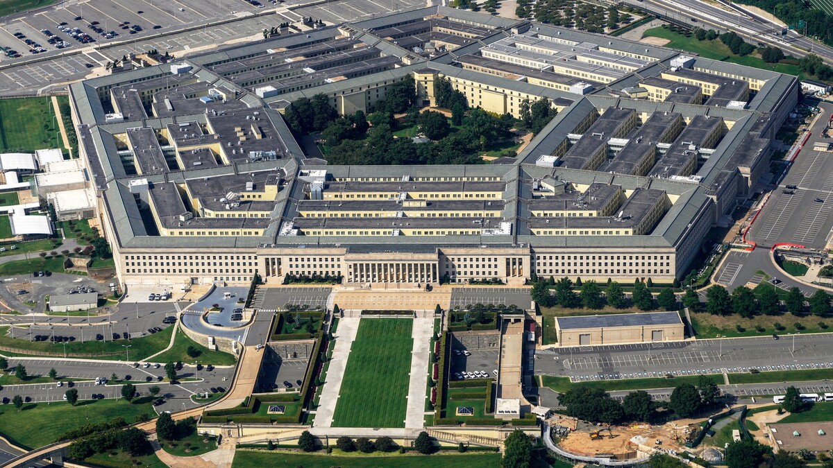 Media Pentagon. FILE - The Pentagon is viewed from the window of an airplane Aug. 27, 2023, in Washington. (AP Photo/Carolyn Kaster, File)