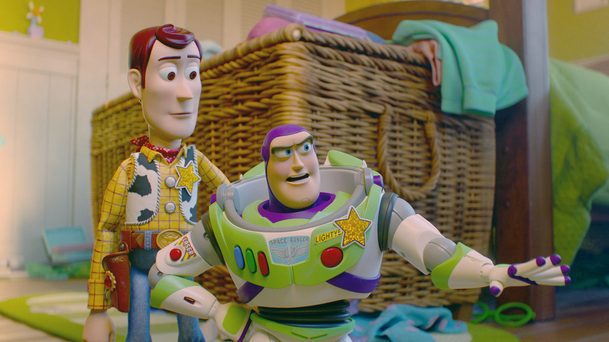 Woody, left, and Buzz Lightyear in Disney and Pixar's Toy Story 5. (Disney/Pixar/TNS)