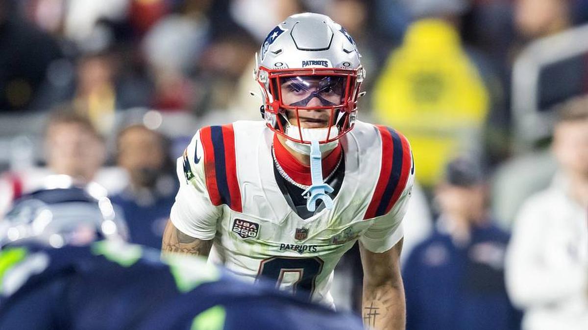  Feb 8, 2026; Santa Clara, CA, USA; New England Patriots cornerback Christian Gonzalez (0) against the Seattle Seahawks during Super Bowl LX at Levi's Stadium. Mandatory Credit: Mark J. Rebilas-Imagn Images | Mark J. Rebilas-Imagn Images 