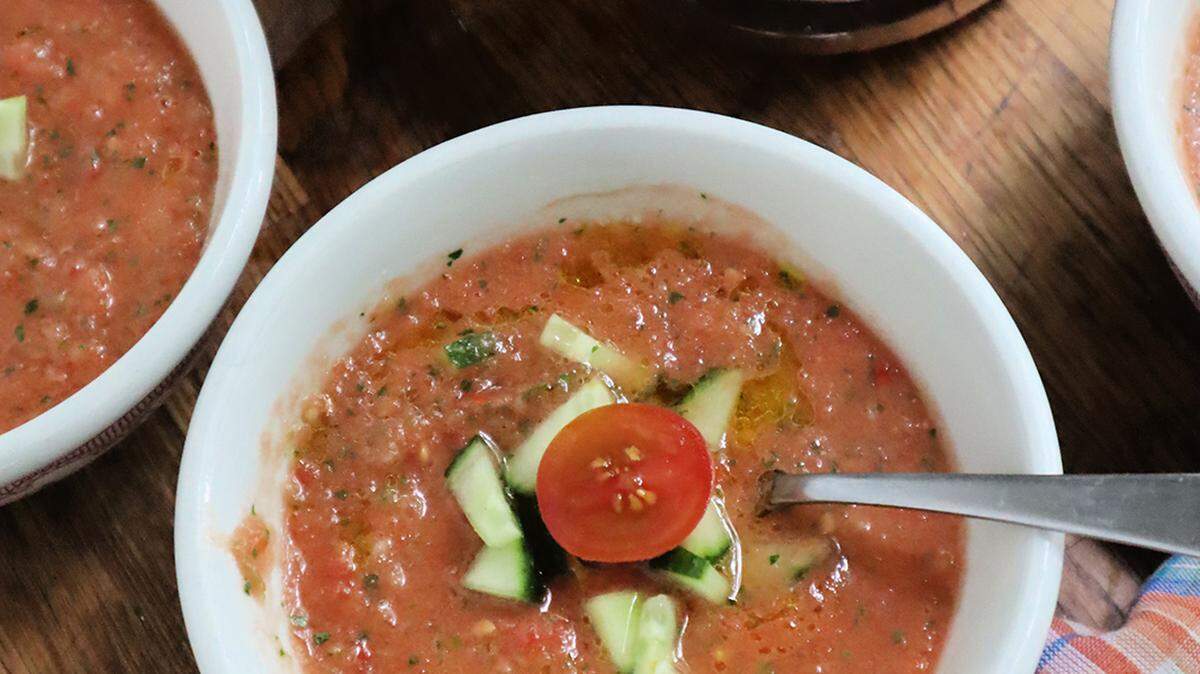 One of summer's easiest soups, gazpacho is made in a blender.