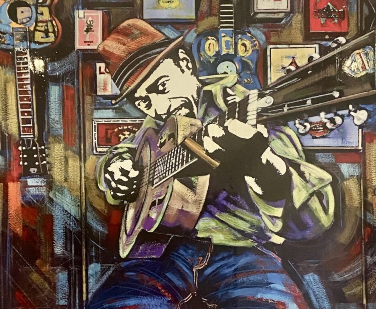  Bluesman Vashti Jackson, one of 31 musicians featured by artist H. C. Porter in her book and downtown gallery. Photo from image in “Blues @ Home: Mississippi Living Blues Legends.” 