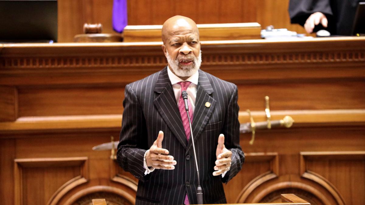 State Sen. Ronnie Sabb, D-Williamsburg, gave the Democrats’ response to Gov. Henry McMaster’s 2023 State of the State address on Wednesday, Jan. 25, 2023. (AP Photo/Jeffrey Collins, File)