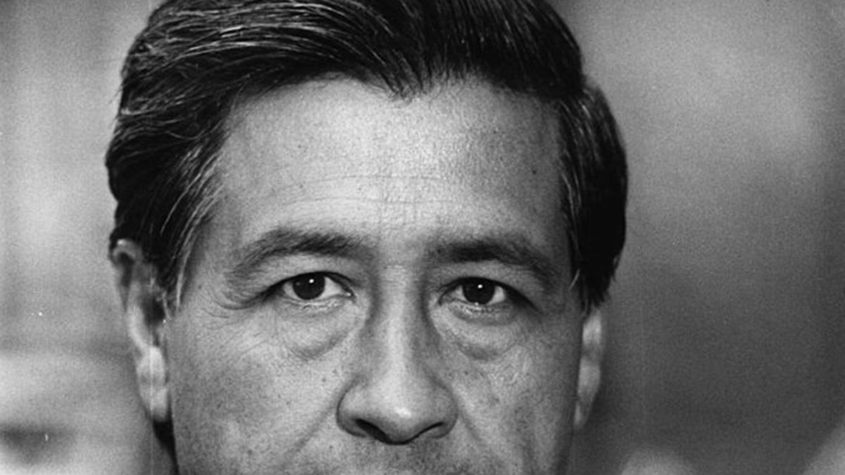 Leader of 200,000 American farmworkers, Cesar Chavez, shown in 1974. (Tim Graham/Evening Standard/Getty Images/TNS)