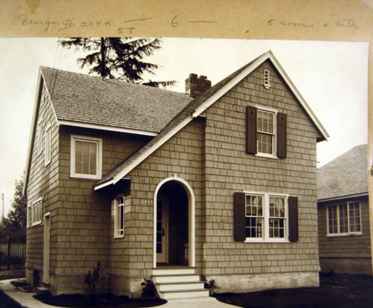  A single-family home in Bremerton, Wash., built by the U.S. Housing Corporation. National Archives 