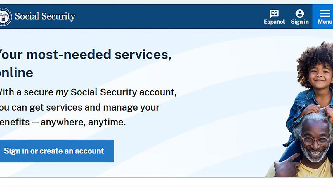 The Social Security webpage.