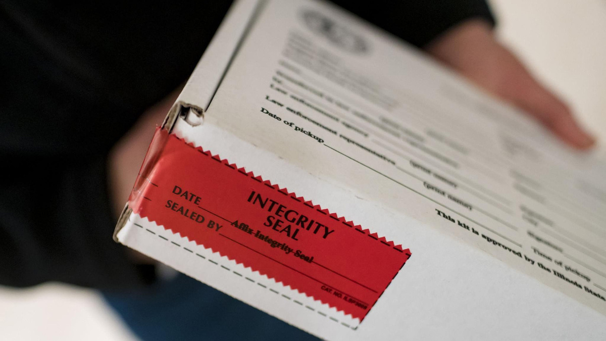 A rape kit on Dec. 4, 2019, in the emergency department at Mount Sinai Hospital in Chicago. (Brian Cassella/Chicago Tribune/TNS)