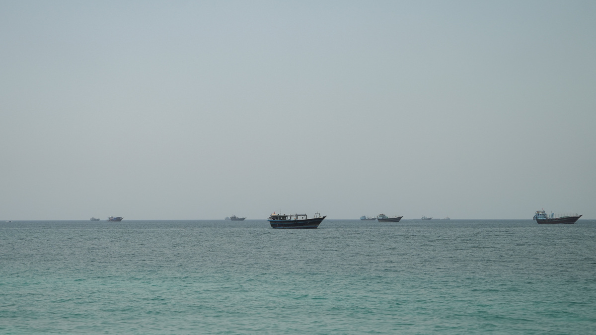 Vessels at the Strait of Hormuz, as seen from Musandam, Oman, June 22, 2026. REUTERS/Stringer