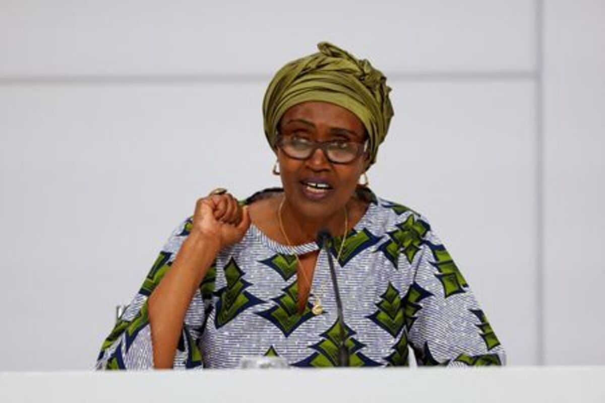 FILE PHOTO: Winnie Byanyima, executive director of UNAIDS, attends the 4th International Conference on Financing for Development, in Seville, Spain, July 1, 2025. REUTERS/Marcelo del Pozo/File Photo