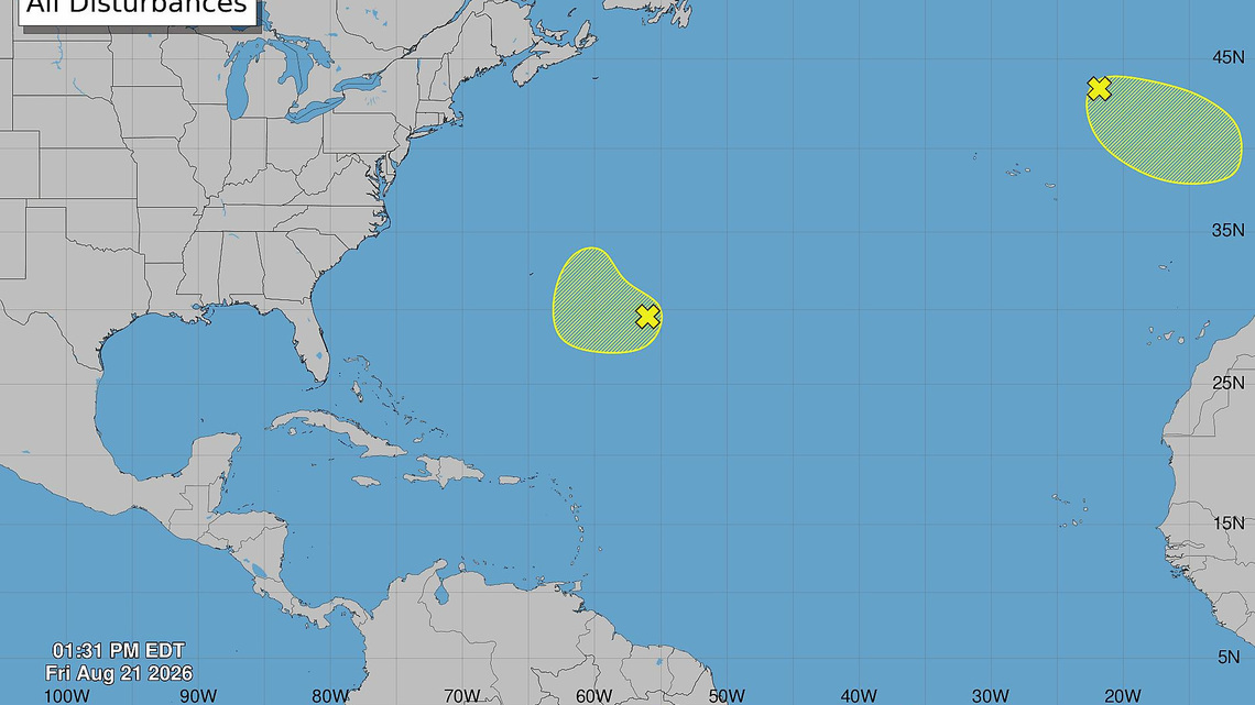 Hurricane forecasters watch 'unusual' activity in Atlantic