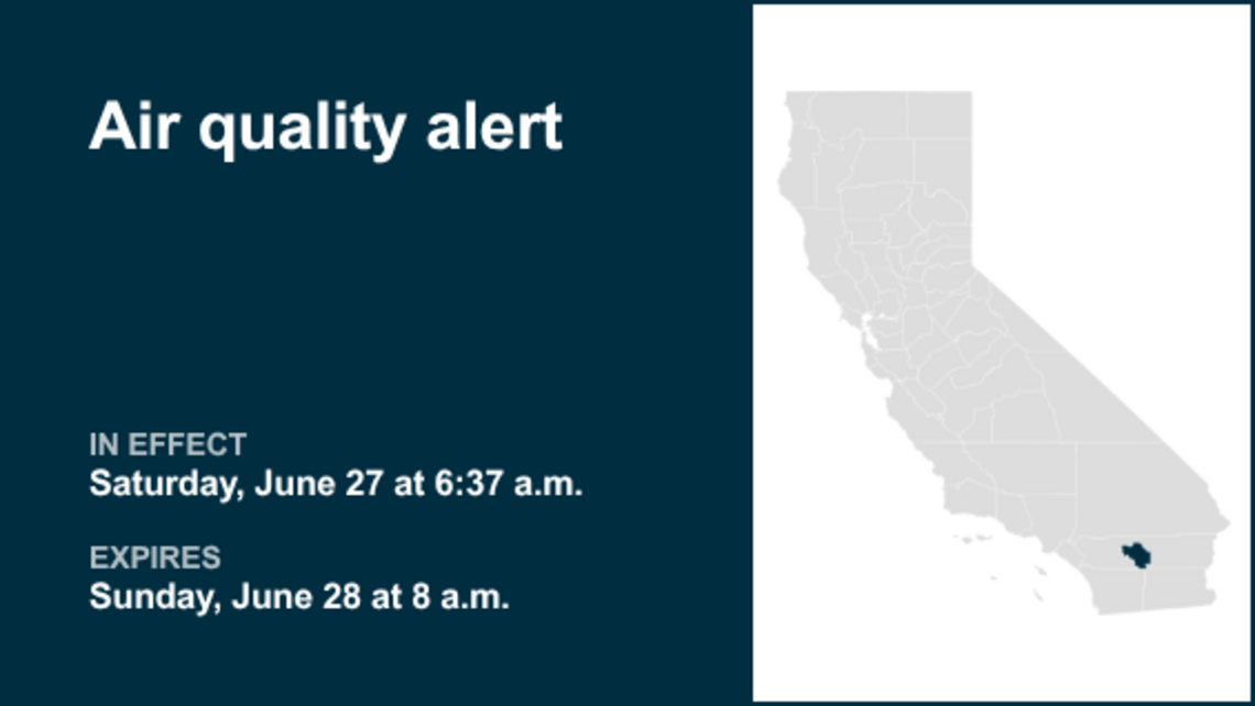UPDATE: Air quality alert in place for Coachella Valley Monday 