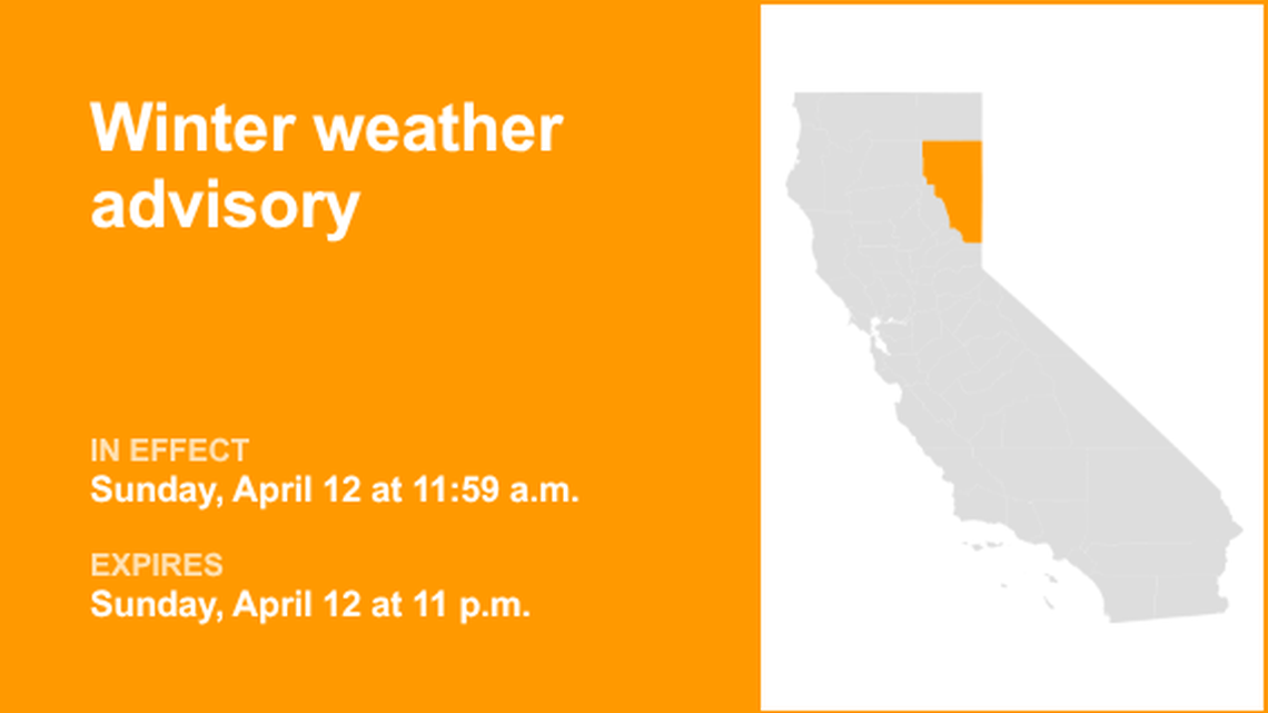Winter weather advisory active for Lassen-Eastern Plumas-Eastern Sierra counties 