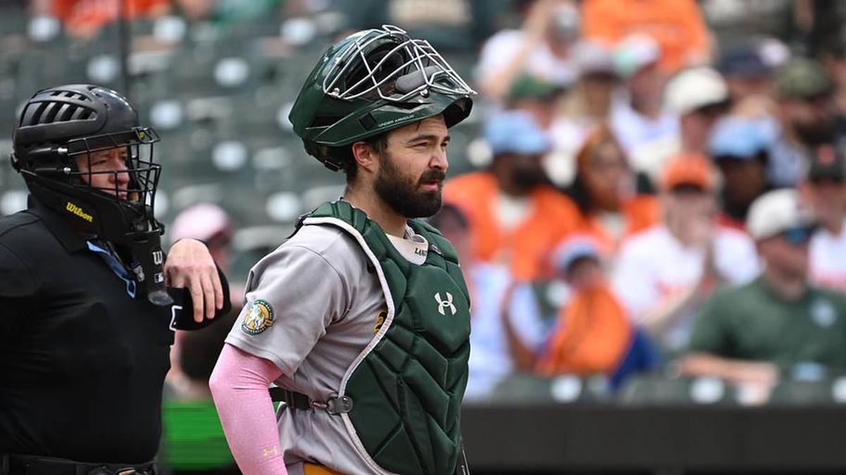  Athletics catcher Shea Langeliers is an American League MVP candidate. | Rafael Suanes-Imagn Images 