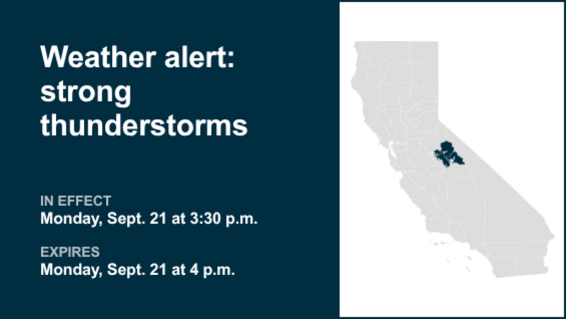 Pea-sized hail forecast with thunderstorms in High Sierra Monday, says the NWS 