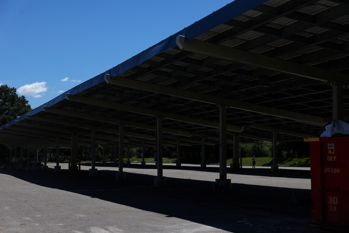 Covered parking spaces at the World of Blue Hotel in East Rutherford, New Jersey, U.S., June 8, 2026. REUTERS/Shannon Stapleton