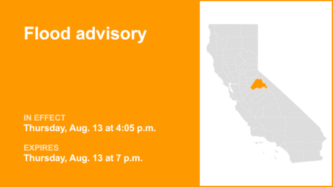 UPDATE: Flood advisory for Tuolumne County anticipated to expire at 7 p.m. 