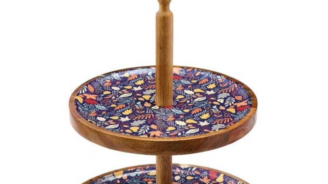 Aldi's 2-Tier Floral Server Brings Dainty Fall Energy to Your Table 