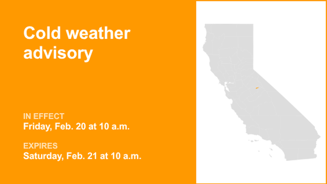 UPDATE: Cold weather advisory issued for Yosemite until Saturday morning 