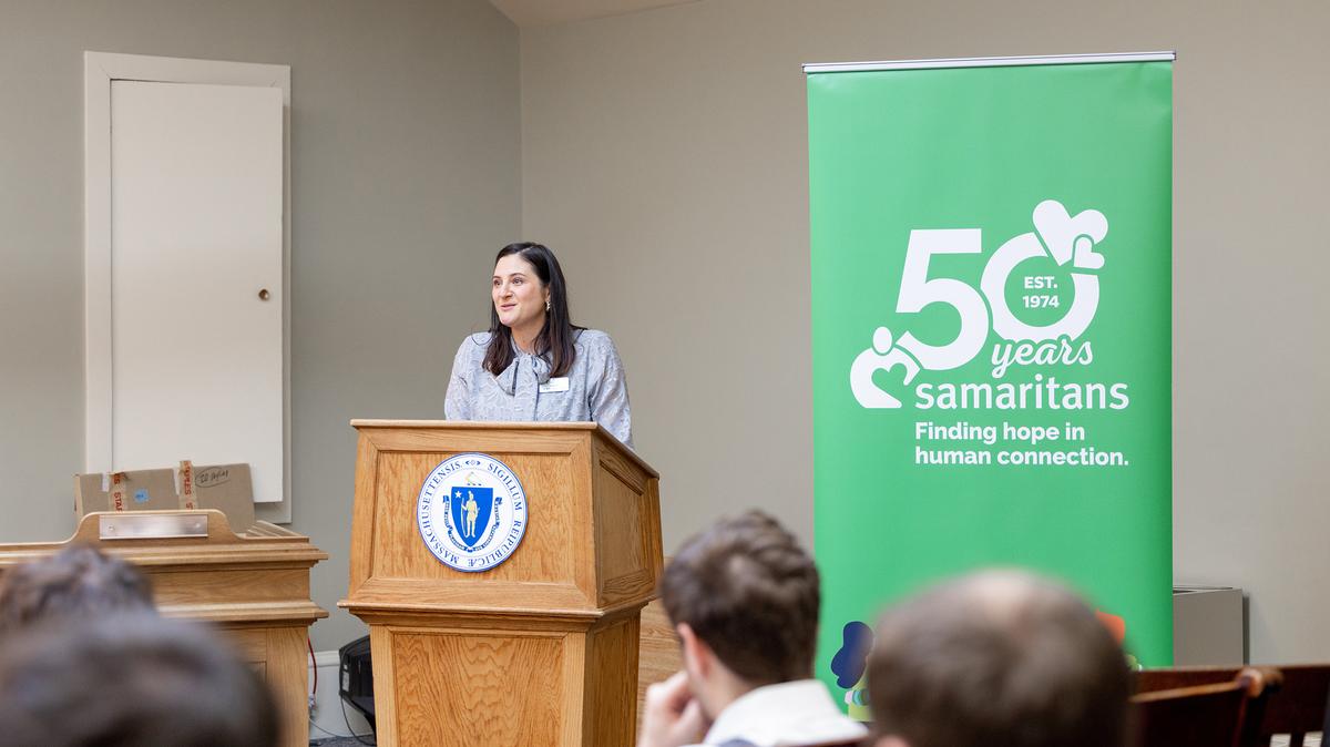 Kacy Maitland is the chief clinical officer at Samaritans, a Boston-based nonprofit that has operated a suicide crisis hotline for more than 50 years and fields upward of 10,000 calls a month. (Janna Mach/TNS)