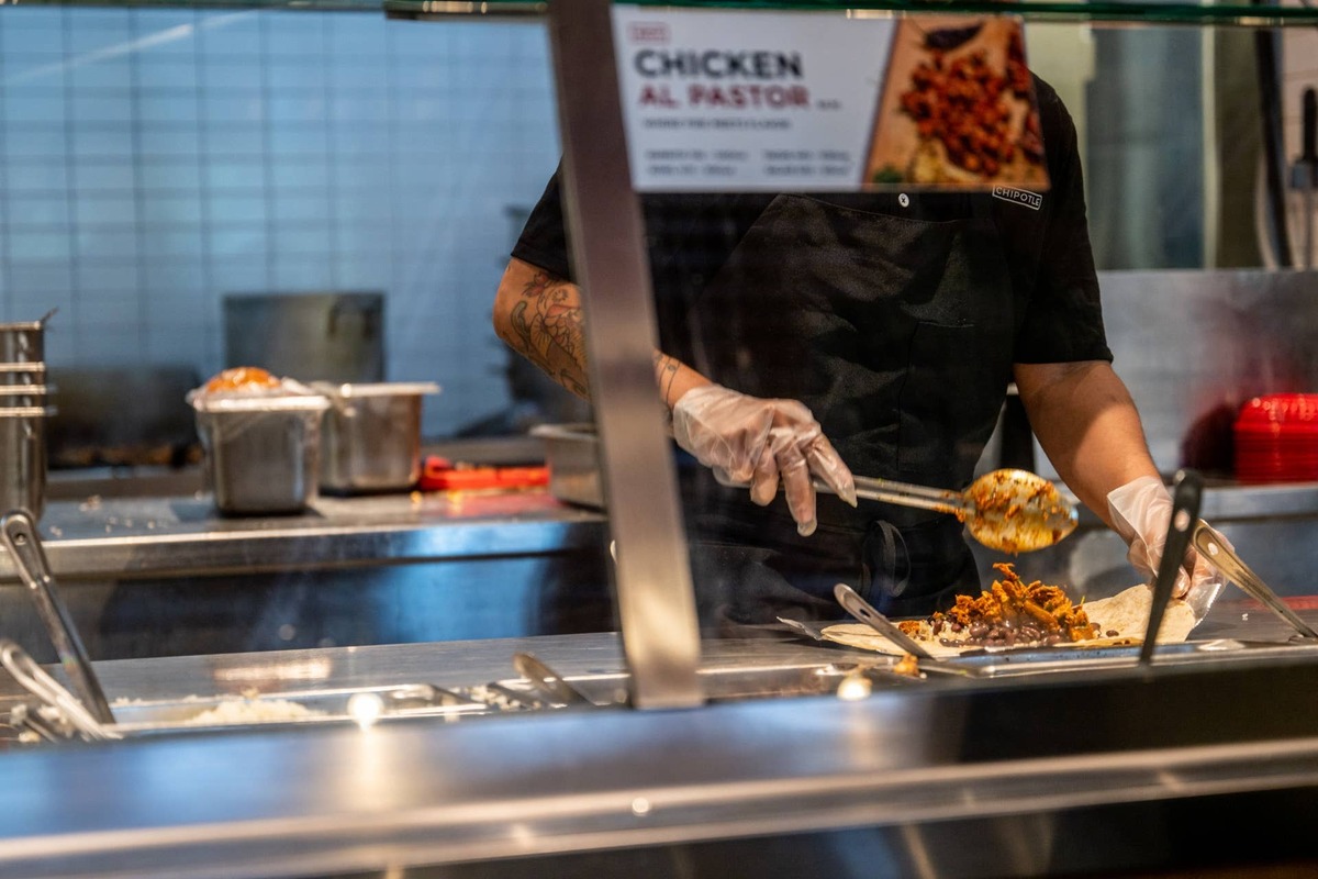  Chipotle's menu features Mexican staples. 