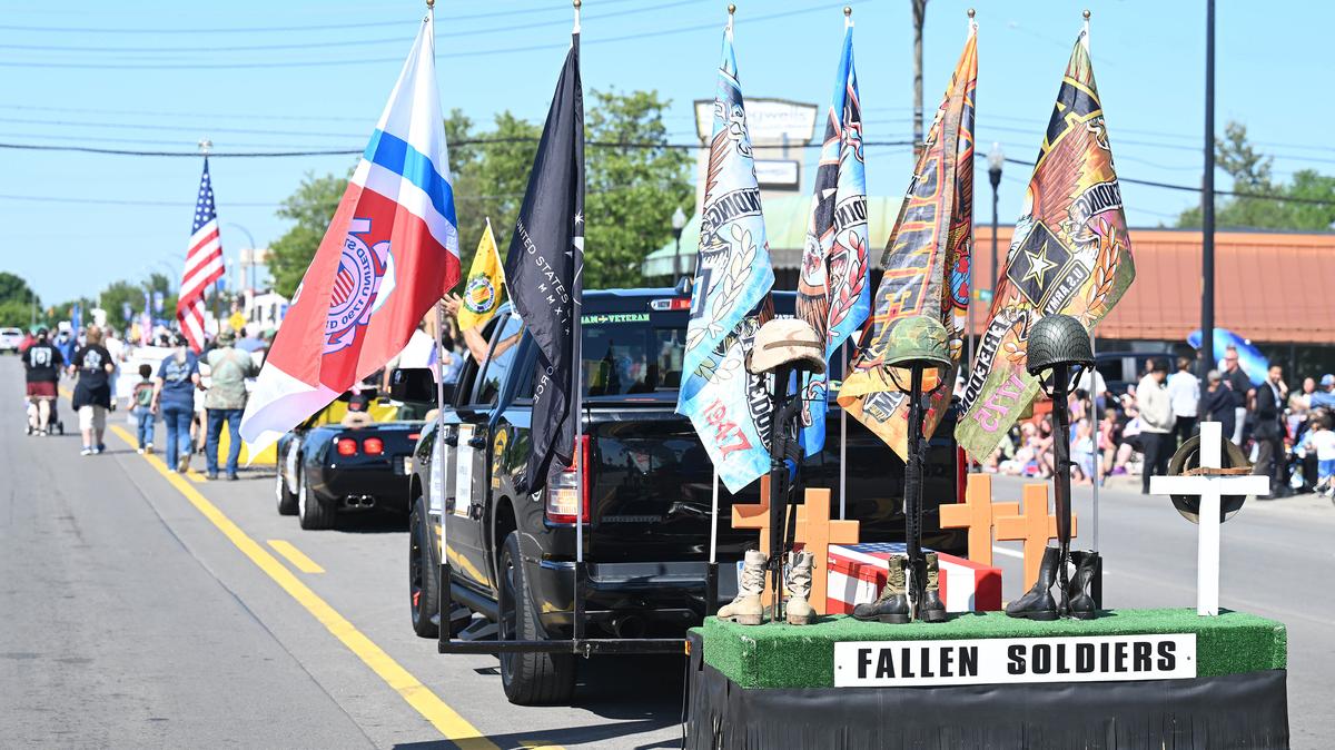The 100th annual Dearborn Memorial Day Parade and Remembrance Ceremony, in front of the Henry Ford Centennial Library in Dearborn, Mich., on Monday, May 25, 2026. (Daniel Mears/The Detroit News/TNS)