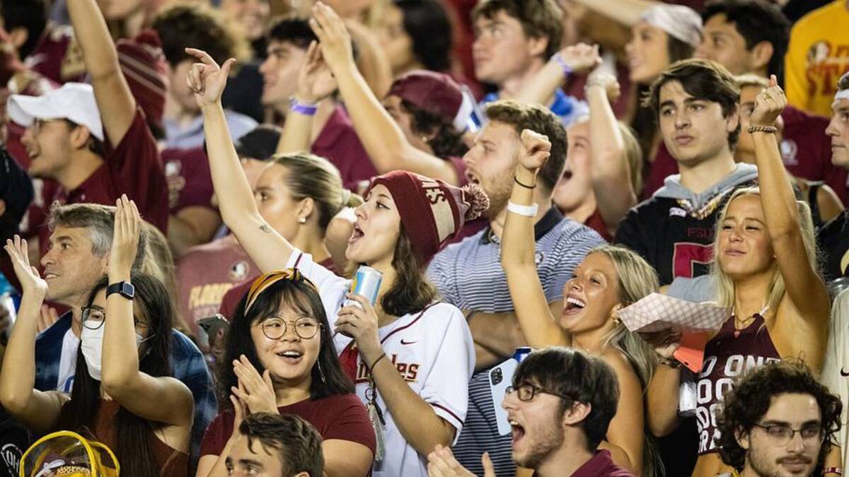  Florida State Seminole fans cheer on the football team as they defeat the Florida Gators at Doak Campbell Stadium on Friday, Nov. 25, 2022. | USA TODAY Network via Reuters Connect 
