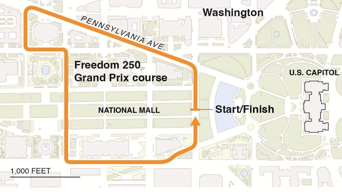 See where Indy cars will race through the nation's capital