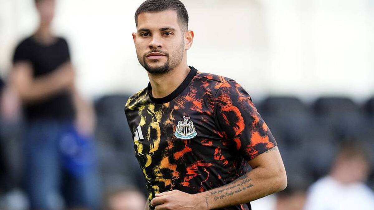  Bruno Guimarães is wanted by Arsenal. | Jordan Pettitt/PA Images/Getty Images 
