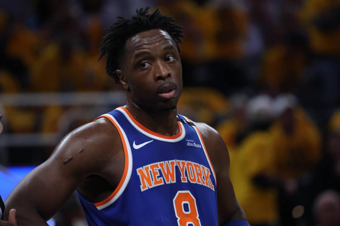  New York Knicks forward OG Anunoby (8) © Trevor Ruszkowski-Imagn Images