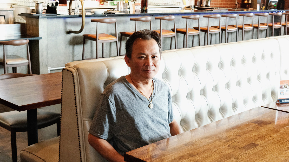 Hollywood Thai owner Mahidol “Joe” Pimpa in the dining room of his restaurant on April 17, 2026.