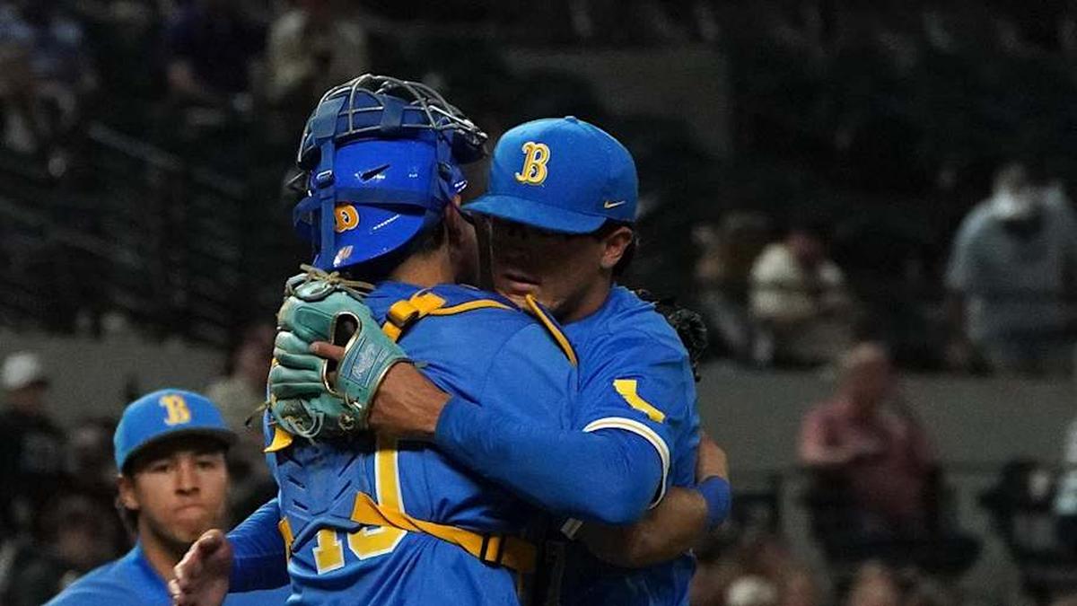  Mar 1, 2026; Arlington, TX, USA; UCLA Bruins against Mississippi State Bulldogs during the Amegy Bank College Baseball Series at Globe Life Field. Mandatory Credit: Dustin Safranek-Imagn Images | Dustin Safranek-Imagn Images 