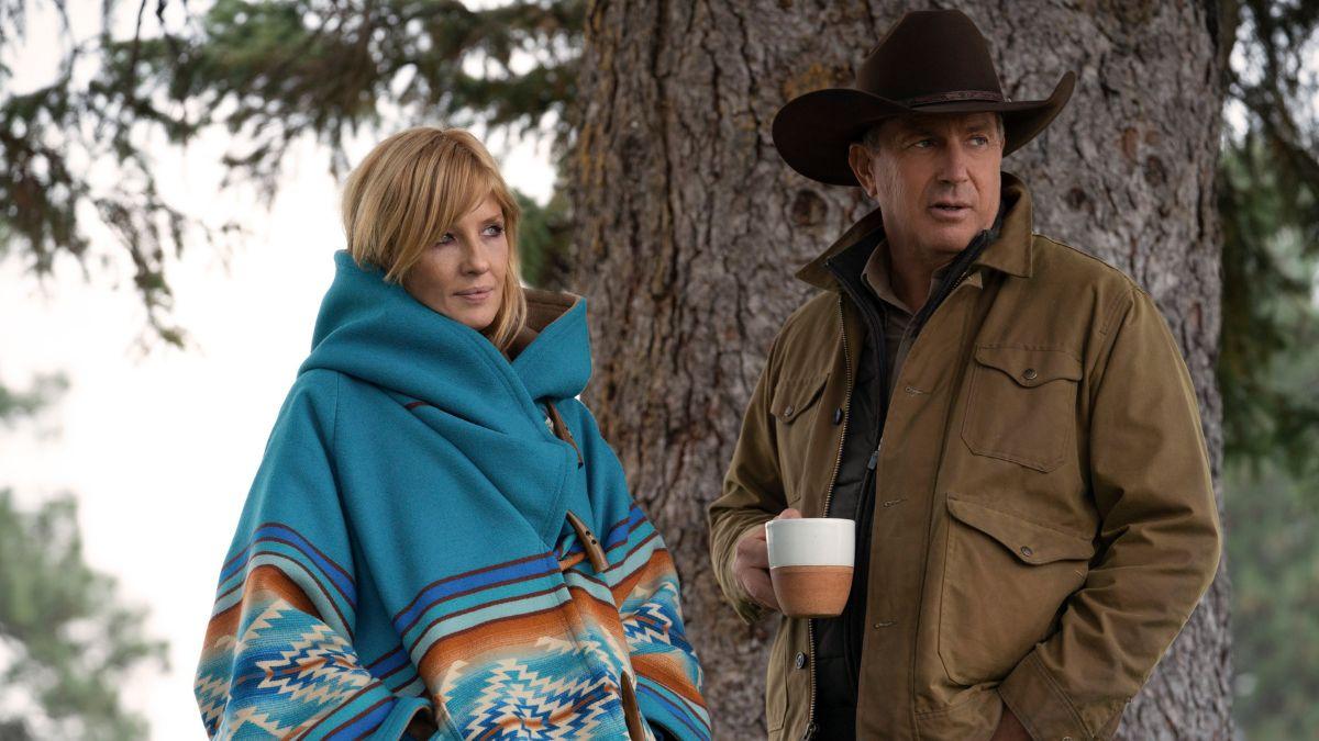 Kelly Reilly and Kevin Costner in ‘Yellowstone’Courtesy of the Everett Collection