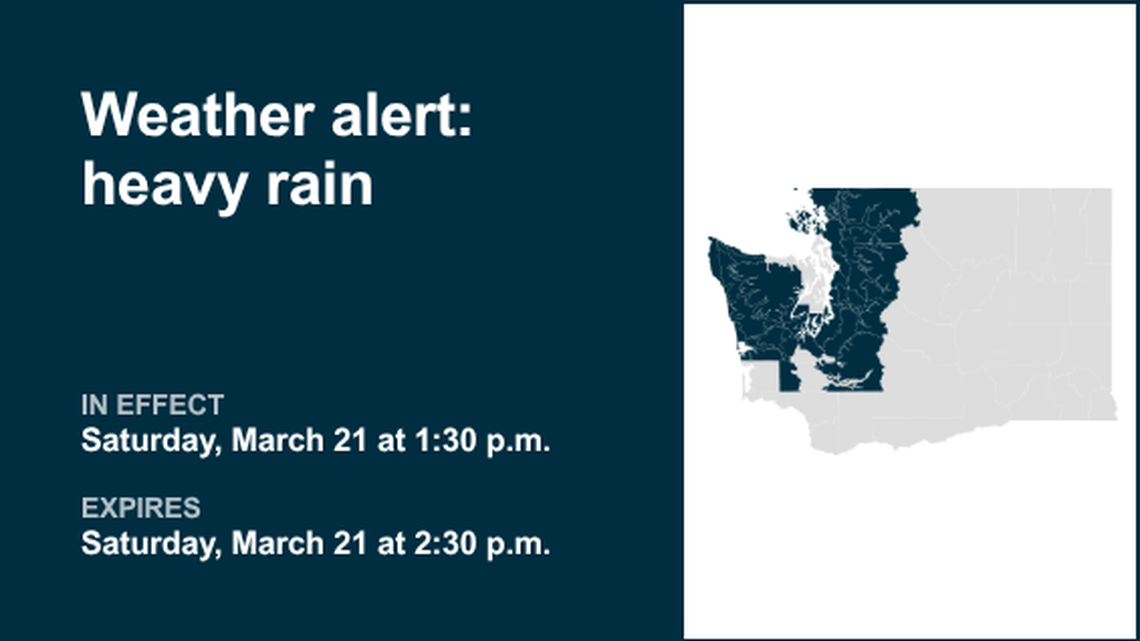 Weather alert issued for Western Washington Saturday afternoon 