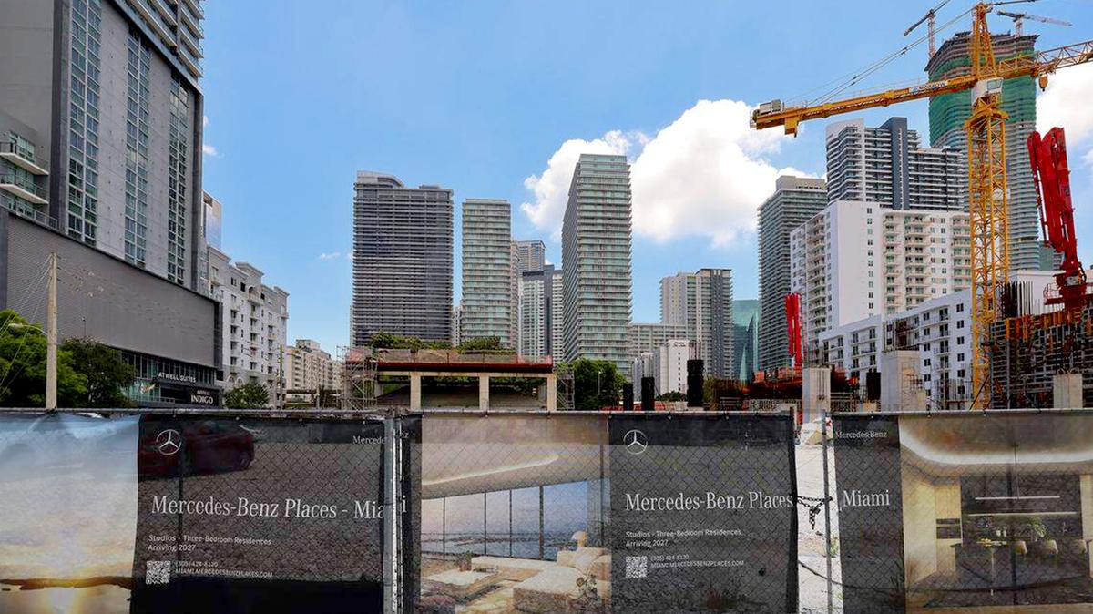 Delays in the construction of the luxury residential project are a cause for concern, as the City's fire department awaits the developer's permanent station, built as part of a land deal. The station cannot operate at full capacity due to the lack of a proper station to address the growing emergency needs of the expanding Brickell Financial District. Miami Mayor Eileen Higgins toured the city's police and fire facilities in Miami, Florida on Monday, April 20, 2026. Higgins is proposing a general obligation bond to fund critical repairs and upgrades to aging public safety buildings, citing concerns over deteriorating conditions that threaten effective emergency response and community safety. (Carl Juste/Miami Herald/TNS)