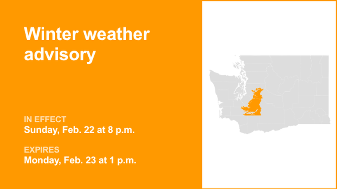 UPDATE: The NWS issues winter weather advisory until Monday afternoon 