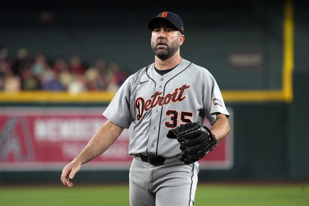  Justin Verlander's historical workload management demonstrates how elite velocity preservation supports deeper outings effectively. © Rick Scuteri-Imagn Images